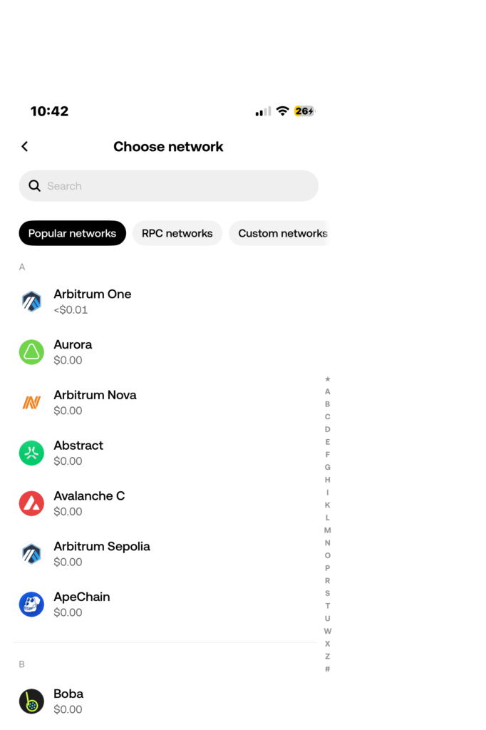 EVM networks